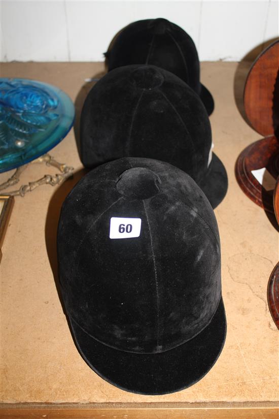 3 riding hats